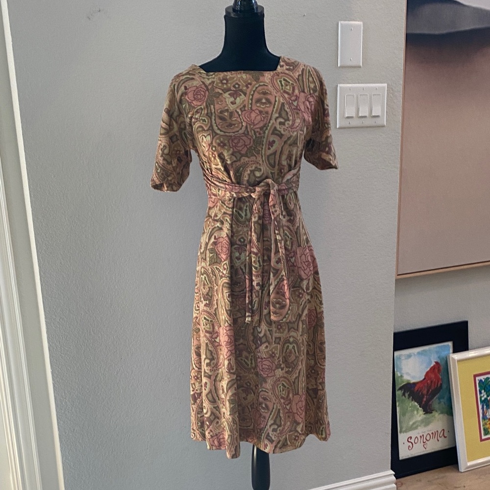 Vintage Patty O’Neil Paisley Print‎ Dress